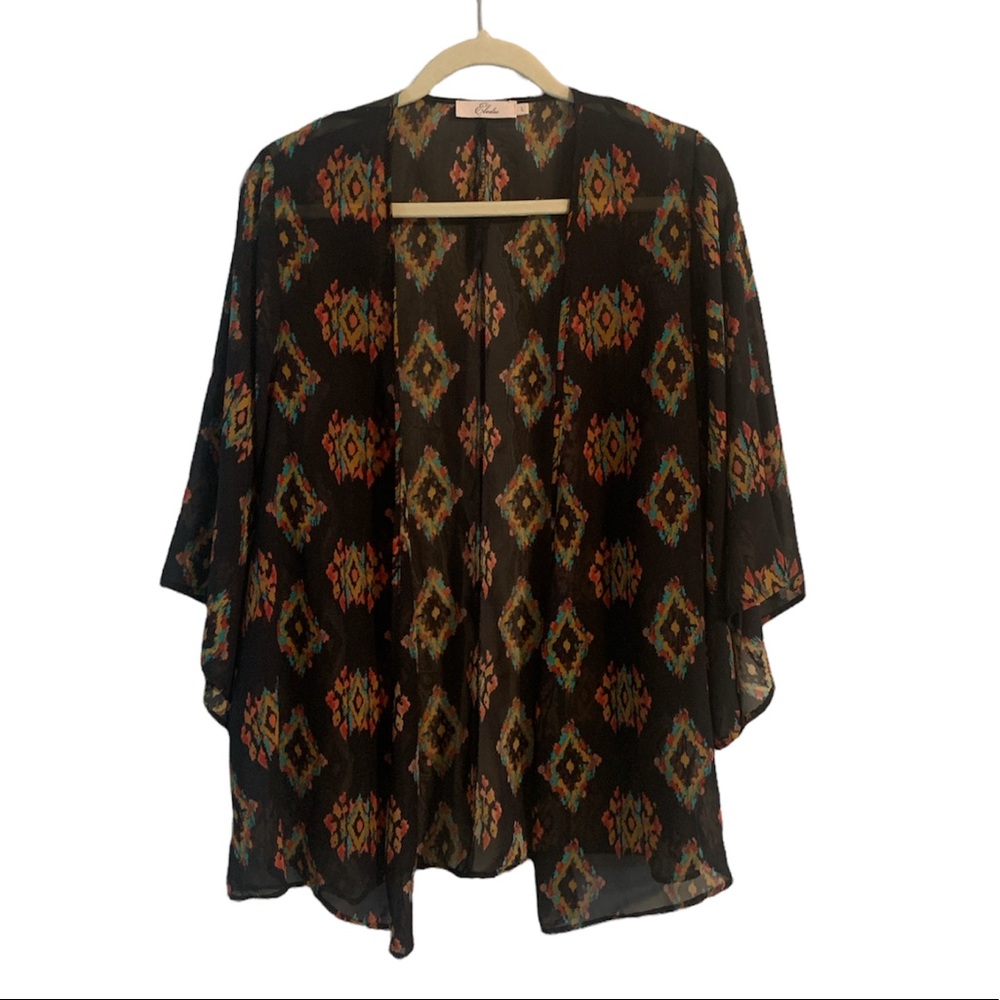 Elodie Kimono-Style Cardigan Size L